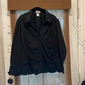 Plus size Maurice’s black button down shirt size 20